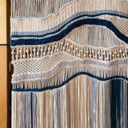 Extra Large Macrame Wall Hanging, Huge Wall Decor, Tapestry Weave Double-Sided Hanging, Macrame Divider - thumbnail 2