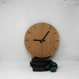Large Wall Clock Modern Handmade Eco Friendly Oak Natural Wood Decor - thumbnail 2