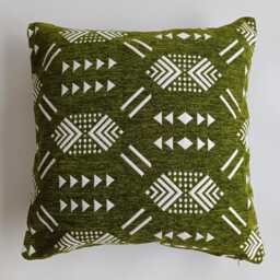 Moroccan Velvet Cushion Cover, Handmade Brocade Deep Green Pillow Case, Decorative 20''x20''/50x50 cm - thumbnail 4