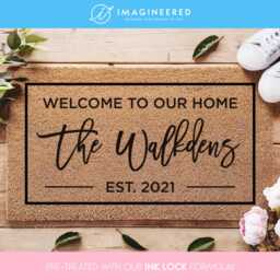 Welcome To Our Home - Personalized Family Name Doormat Established Date Porch Decor Realtor Gift Housewarming Custom - thumbnail 1
