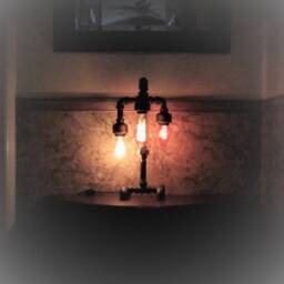 3 Bulb Desk Lamp-Dorm Lamp-Table Lamp-Rustic Lamp - Steampunk Lighting-Gifts For Men, Women-Industrial Lighting-Home Decor-Desk Accessories - thumbnail 2