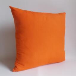 Set Of 2 Orange Cotton Canvas Pillow Covers Solid Decorative Throw Pillows - thumbnail 4
