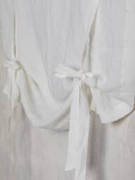 Linen Curtain-Washed Linen Valance-Optical White Tie Up Valance-Rustic French Farmhouse Valance-Window Treatment''farmhouse Decor - thumbnail 1