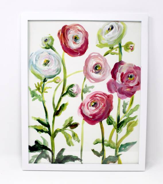 Fresh Pink Floral Art Print, 11x14In, Flower Art, Home Decor, Artwork - image 1