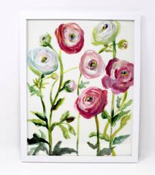 Fresh Pink Floral Art Print, 11x14In, Flower Art, Home Decor, Artwork