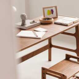 Wooden Computer Desk, Custom Size Mid Century Modern Walnut Desk - thumbnail 4