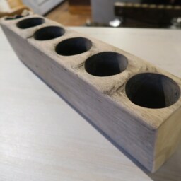 Authentic Complete 12-Hole Sugar Mold With Iron Base, Tin Cup Holders, & Vanilla Scented Candles. From Mexico - thumbnail 3