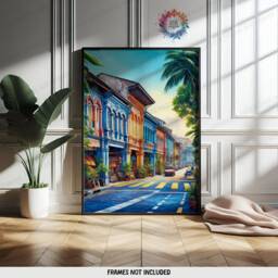 Penang Travel Poster Prints - Set Of 3 Posters - Wall Art Decor Malaysia Illustration Artwork Gift Malaysian Gifts - thumbnail 3