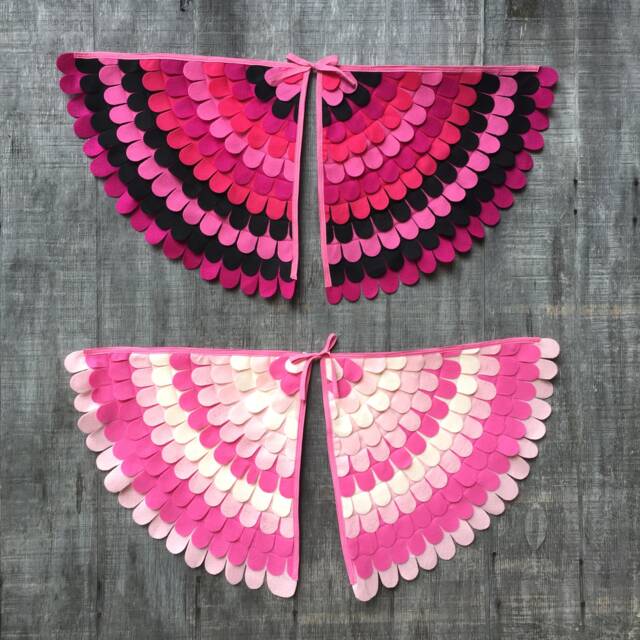 Flamingo Wings // Costume Light Pinks Or Dark Made From Recycled Plastic Bottles Soft & Washable - image 1