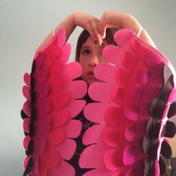 Flamingo Wings // Costume Light Pinks Or Dark Made From Recycled Plastic Bottles Soft & Washable - thumbnail 2