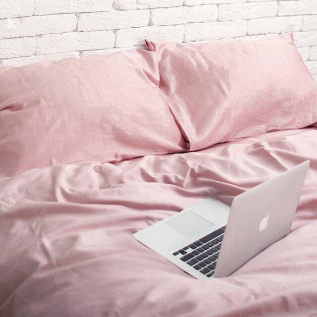 100% Cotton Sateen Pillowcase in Dusty Pink. Handmade Pillow Case Organic Slip Cover Natural Custom Sham European Us - image 1