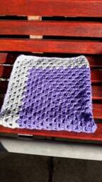 Beautiful Crochet Blanket, Granny Square, Handmade With Love, Baby One Of A Kind, Gender Neutral, Shower Gift Idea, Kids Throw - thumbnail 3
