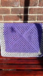 Beautiful Crochet Blanket, Granny Square, Handmade With Love, Baby One Of A Kind, Gender Neutral, Shower Gift Idea, Kids Throw - thumbnail 2