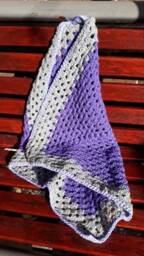 Beautiful Crochet Blanket, Granny Square, Handmade With Love, Baby One Of A Kind, Gender Neutral, Shower Gift Idea, Kids Throw - thumbnail 1