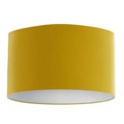Velvet Lampshade - Mustard Gold With White Lining, Handmade Lampshades, Table Lamp Shade, Yellow - thumbnail 1