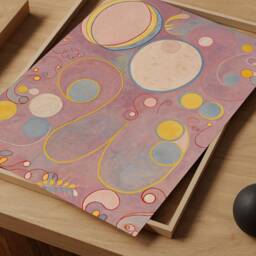 Hilma Af Klint Wall Art, The Ten Largest No 8 Adulthood Poster, Pastel Abstract Gicl??e Trendy Art Print, Museum Printable, Home Decor - thumbnail 2