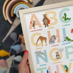 Alphabet Nursery Print - The Original A To Z Of Emotions Animal Hand Illustrated/Inspiring/Kid's Prints/Baby Gift/Christening - thumbnail 2