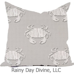 Outdoor Pillows Or Indoor Custom Cover - Gray Sand Tan Beige White Contemporary Modern Geometric Coastal 18x18, 16x16 - thumbnail 2