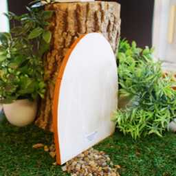 Large Fairy Door - Hand Painted Tan 7 Inch High In/Outdoor Whimsical All Fairies Welcome Sign Garden Decor - thumbnail 4