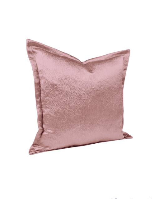 "Dusty Rose Pink Cushion Covers - Flanged Antique Satin Textured Quantity Discounts 16"", 18"", 22"", & 18"" X 12"", 20"" 14" - image 1