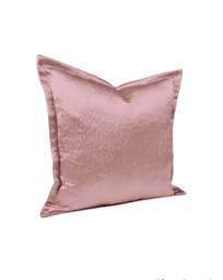 "Dusty Rose Pink Cushion Covers - Flanged Antique Satin Textured Quantity Discounts 16"", 18"", 22"", & 18"" X 12"", 20"" 14"