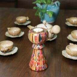 Princess Tealight Candle Holder - Resin Color-Pencil Stand Handmade Home Decor Idea Special Gift - thumbnail 3