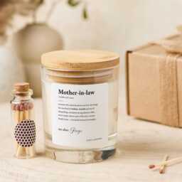 Personalised Mother-In-Law Candle Gift With Heartfelt Definition Custom Keepsake For Christmas Wedding Engagement Mother's Day Mother in Law - thumbnail 1