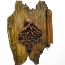 Wood Carving Art, Turkish Doorknocker, Aging Style - 3 A Special Gift For Christmas - thumbnail 3