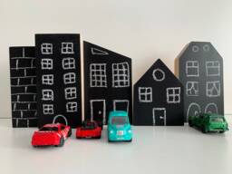 Chalkboard Wood Building Blocks Toddler Learning Toy