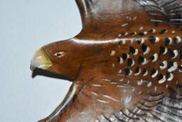 Leather Bird, Red Tail Hawk Wall Hanging - 9-10 Or 13-14 Inch Wingspan Custom Order in This Size - thumbnail 2