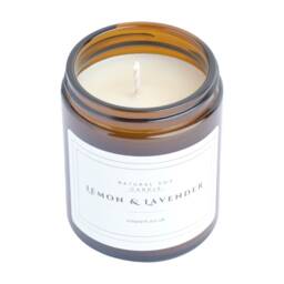 Lemon & Lavender Soy Wax Candle Natural Scented Candle 200Ml Best Seller Poured in London Essential Oil - thumbnail 2