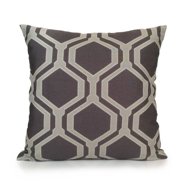 Light & Dark Grey Pillow, Throw Pillow Cover, Decorative Cushion Pillowcase, Toss, Cotton Blend, Geometric Pattern - image 1