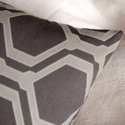 Light & Dark Grey Pillow, Throw Pillow Cover, Decorative Cushion Pillowcase, Toss, Cotton Blend, Geometric Pattern - thumbnail 3