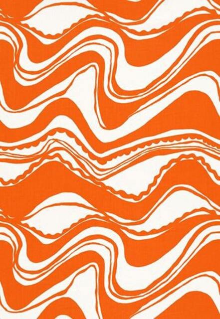 Caramel Coastline Print in Tangerine Trina Turk-Indoor/Outdoor-One Pillow