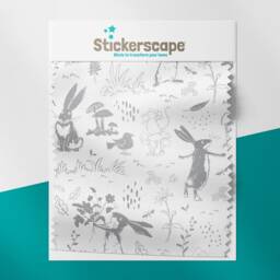Grey Sketch Hares Roller Blind, Nursery Roller Blind, Guess How Much I Love You, Made To Measure, Blackout Blind - thumbnail 2
