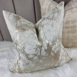Luxury Lava Cream & Gold Cushion Cover Marble Design For New Home Designer Handmade Pillow/(Only Cover - thumbnail 1