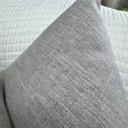 Cotton Blend Cushion Cover, Taupe Pillow Sofa Decorative Double Sided John Lewis Fabric - thumbnail 3