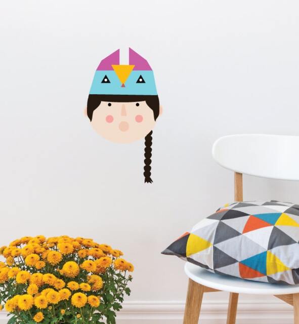 Tribe Boy Wall Sticker Decal - Nursery Stickers, Animal Decals, Home Decor, Baby Room, Art, Girl