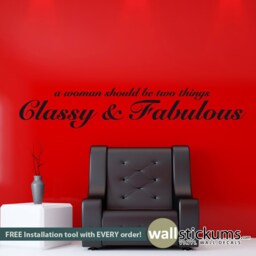Classy & Stylish Quote Wall Decal - Women's Vinyl Sticker - thumbnail 1