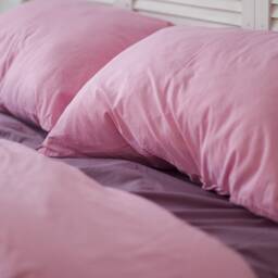 Cotton Duvet Cover Set in Purple & Pink. Double-Sided Cover + 2 Pillowcases. Twin Full Queen King Single Kingsingle Double Custom - thumbnail 4