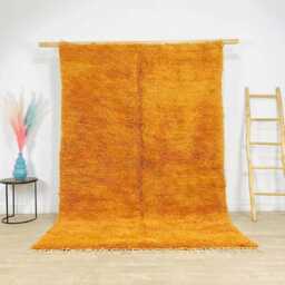 Vibrant Orange Moroccan Shag Rug - Soft High Pile Berber Carpet Cozy 8x10 Area For Modern Living Room Decor - thumbnail 1