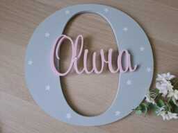 Personalised Wooden Name Sign Girl's Nursery Decor, Wall Or Door - thumbnail 1