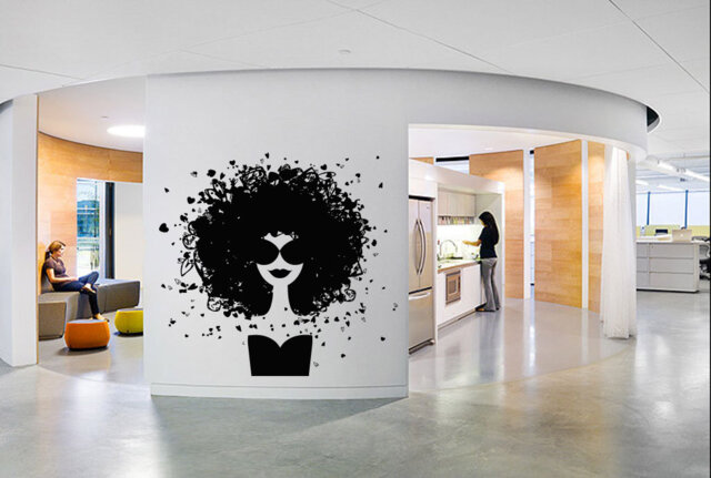 African Woman Vinyl Wall Decal Afro Art Decor 1377 - image 1