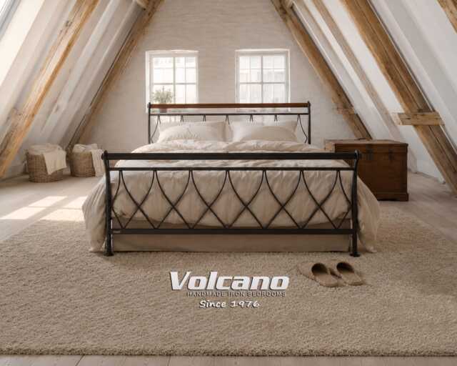 Wood & Iron Classic 160x200cm Elina Bed Frame - Handmade Wrought Metal Lifetime Guarantee - image 1