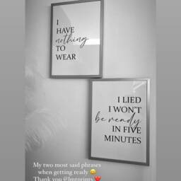 I Have Nothing To Wear - I Lied Won't Be Ready in Five Minutes Set Of 2 Prints Dressing Room Decor Bedroom Wall Art - thumbnail 3