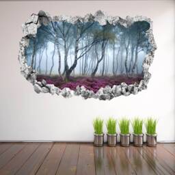 Foggy Forest Trees Wall Decal Sticker Mural Poster Print Art Home Office Decor Kp20 - thumbnail 2