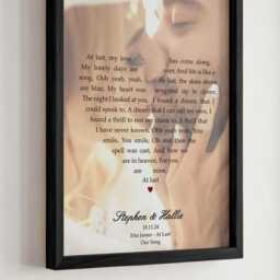 Personalized Song Lyrics Heart Print With Photo - A4 Framed Keepsake - thumbnail 4