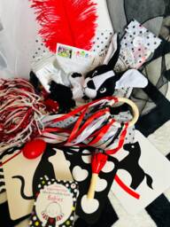 Black & White Newborn Sensory Baby Play Box With Puppet - thumbnail 1