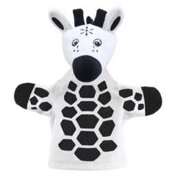 Black & White Newborn Sensory Baby Play Box With Puppet - thumbnail 4