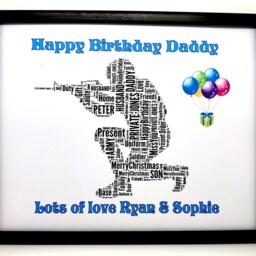 Personalized Army Word Art Print Military Gift, Dad, Husband - 8x10 - thumbnail 2